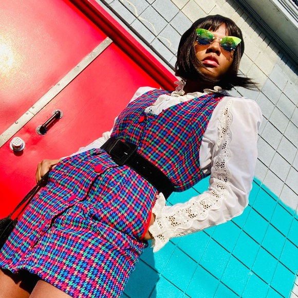 Houndstooth Jumper Dress - Picture 3 of 6